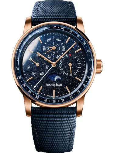 CODE 11.59 Perpetual Calendar Red Gold / Aventurine / Fabric