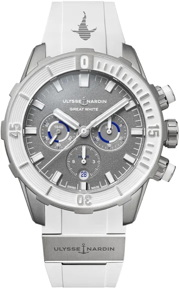 Ulysse Nardin Diver Chronograph GREAT WHITE 44MM LIMITED EDITION, image 1 Ulysse Nardin Diver Chronograph GREAT WHITE 44MM LIMITED EDITION, image 1